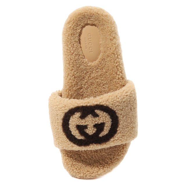 фото Меховые шлепанцы gucci