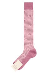Женские носки GUCCI светло-розового цвета, арт. 682512 3GAFB | Фото 1 (Материал внешний: Вискоза)