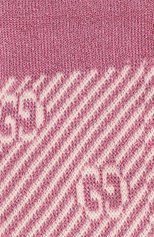 Женские носки GUCCI светло-розового цвета, арт. 682512 3GAFB | Фото 2 (Материал внешний: Вискоза)