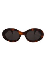 Женские солнцезащитные очки CELINE EYEWEAR темно-коричневого цвета, арт. CL40194U 53A | Фото 3 (Материал: Пластик; Тип очков: С/з; Оптика Гендер: оптика-женское; Очки форма: Овальные)