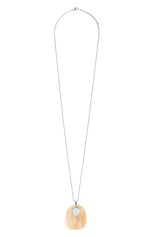 Женская подвеска на цепочке BRUNELLO CUCINELLI бежевого цвета, арт. MC0W9B1063 | Фото 1 (Материал: Серебро)