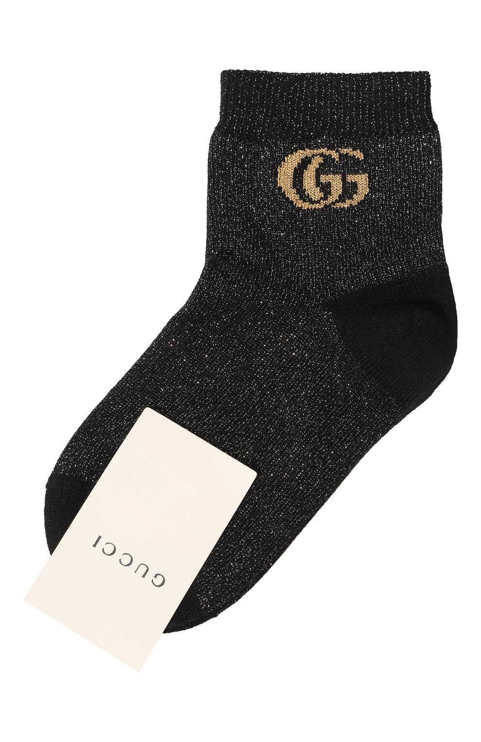 Женские носки из кашемира и вискозы GUCCI черного цвета, арт. 681687 3GAE1 | Фото 1 (Материал внешний: Шерсть, Кашемир)