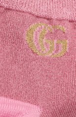 Женские носки из кашемира и вискозы GUCCI розового цвета, арт. 681687 3GAE1 | Фото 2 (Материал внешний: Шерсть, Кашемир)