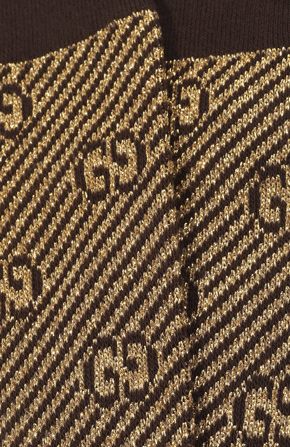 Женские гольфы GUCCI золотого цвета, арт. 650190 3GABG | Фото 2 (Материал внешний: Синтетический материал, Хлопок)