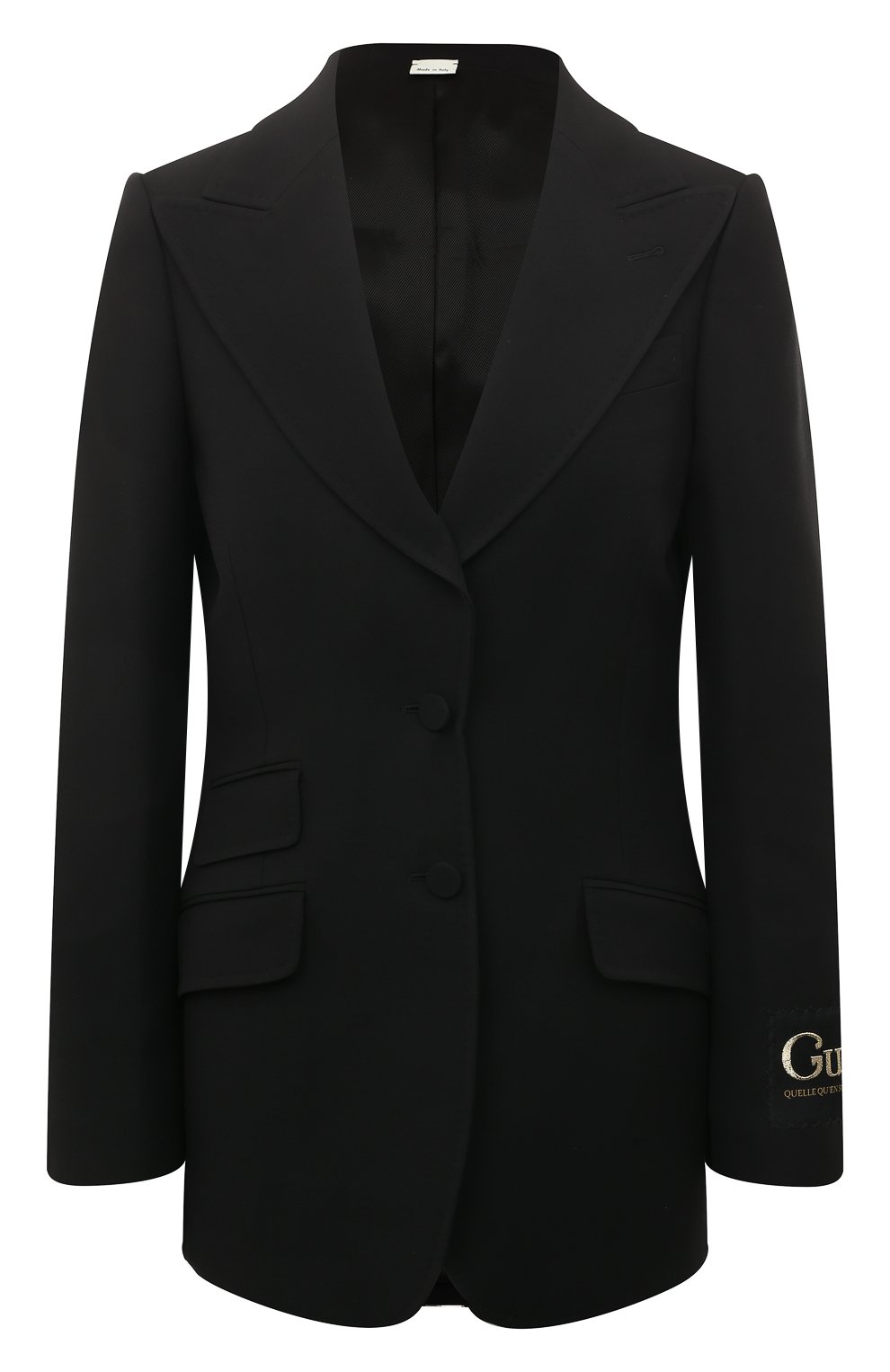 Женский черный жакет из шелка и шерсти GUCCI купить в интернет-магазине ...