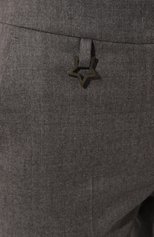 Женские шерстяные брюки LORENA ANTONIAZZI темно-серого цвета, арт. U2207PA14A/4390 | Фото 5 (Материал внешний: Шерсть; Длина (брюки, джинсы): Стандартные; Женское Кросс-КТ: Брюки-одежда; Силуэт Ж (брюки и джинсы): Прямые; Стили: Кэжуэл)