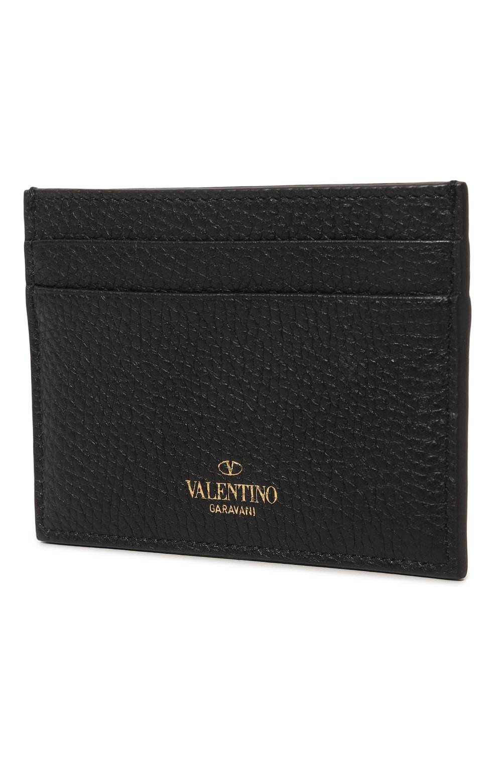 Женский кожаный футляр для кредитный карт VALENTINO черного цвета, арт. 1W2P0486/VSH0NO | Фото 2 (Материал: Натуральная кожа)