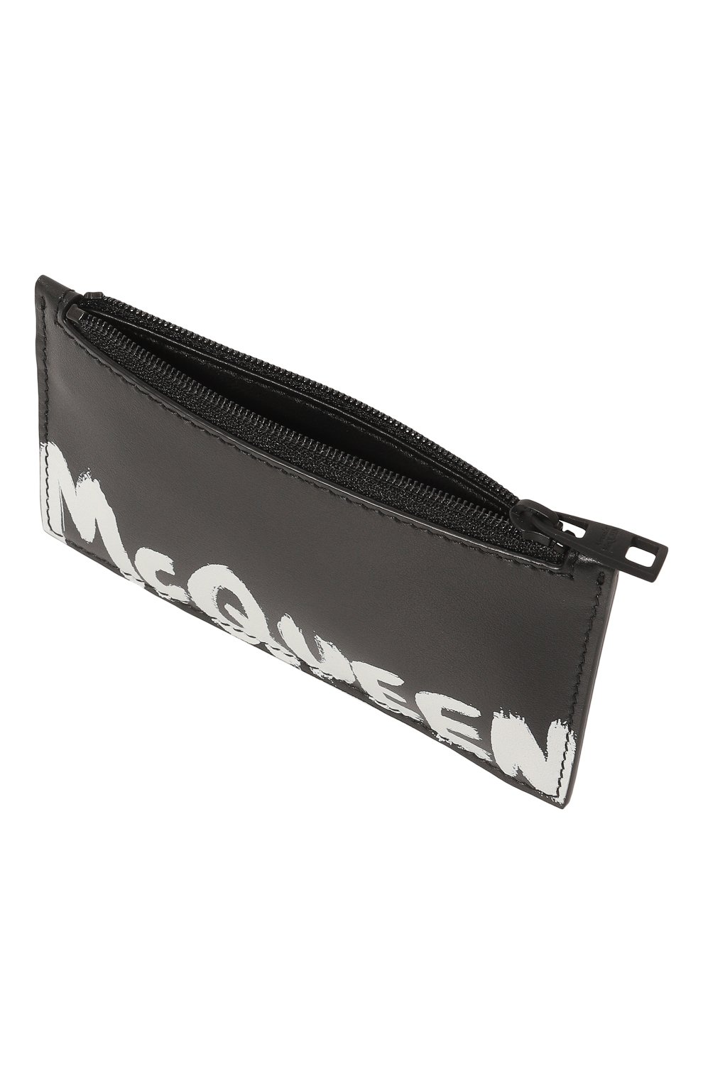 Мужской кожаный футляр для кредитных карт ALEXANDER MCQUEEN черного цвета, арт. 683117/1NT0B1070 | Фото 3 (Материал: Натуральная кожа)
