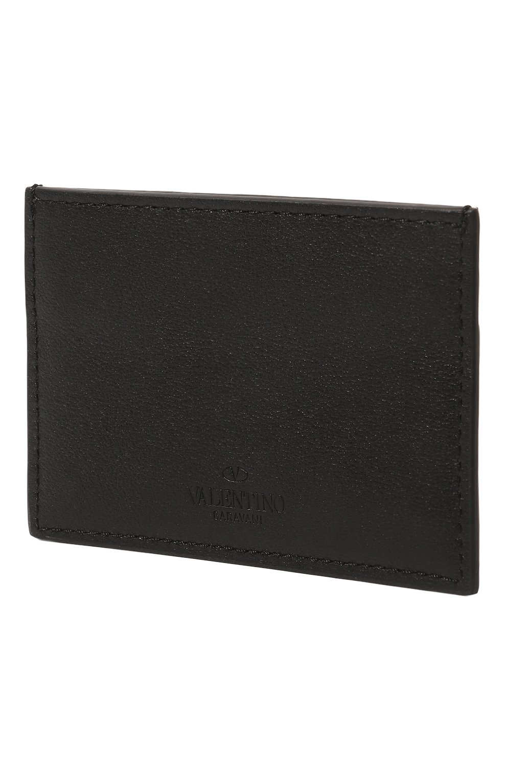 Мужской кожаный футляр для кредитных карт VALENTINO черного цвета, арт. 1Y0P0655/VH30NO | Фото 2 (Материал: Натуральная кожа)