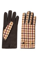 Женские перчатки GUCCI коричневого цвета, арт. 603635 3SAAG | Фото 2 (Материал: Натуральная кожа)