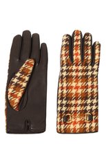 Женские перчатки GUCCI коричневого цвета, арт. 603635 3SAAR | Фото 2 (Материал: Натуральная кожа)
