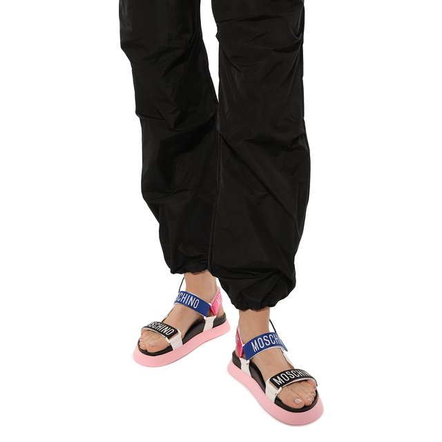Текстильные сандалии Moschino MA16244G1G/MU1, цвет разноцветный, размер 40 MA16244G1G/MU1 - фото 3