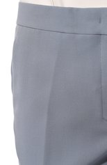 Женские шерстяные брюки JIL SANDER светло-голубого цвета, арт. J02KA0015/J40103 | Фото 5 (Материал внешний: Шерсть; Длина (брюки, джинсы): Стандартные; Женское Кросс-КТ: Брюки-одежда; Силуэт Ж (брюки и джинсы): Прямые; Стили: Кэжуэл)