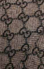 Женский кашемировый шарф GUCCI серого цвета, арт. 676619 3G344 | Фото 4 (Материал: Текстиль, Кашемир, Шерсть)