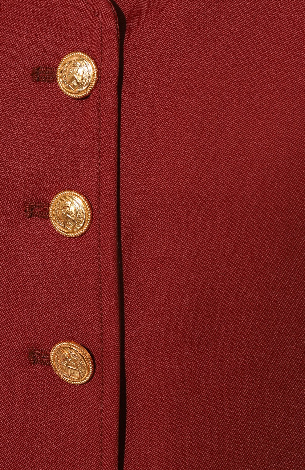 Женский шерстяной жилет GUCCI красного цвета, арт. 569244 ZAA7N | Фото 5 (Материал внешний: Шерсть; Длина (верхняя одежда): Короткие; Стили: Кэжуэл)