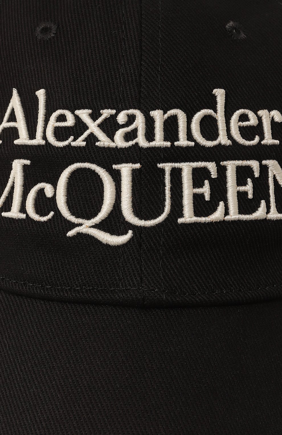 Мужской хлопковая бейсболка ALEXANDER MCQUEEN черного цвета, арт. 688658/4105Q1078 | Фото 4 (Материал: Текстиль, Хлопок)