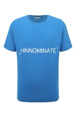 Мужская хлопковая футболка HINNOMINATE синего цвета, арт. HUS3/HNM207 | Фото 1 (Рукава: Короткие; Длина (для топов): Стандартные; Принт: С принтом; Материал внешний: Хлопок; Стили: Кэжуэл)