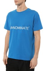 Мужская хлопковая футболка HINNOMINATE синего цвета, арт. HUS3/HNM207 | Фото 3 (Рукава: Короткие; Длина (для топов): Стандартные; Принт: С принтом; Материал внешний: Хлопок; Стили: Кэжуэл)