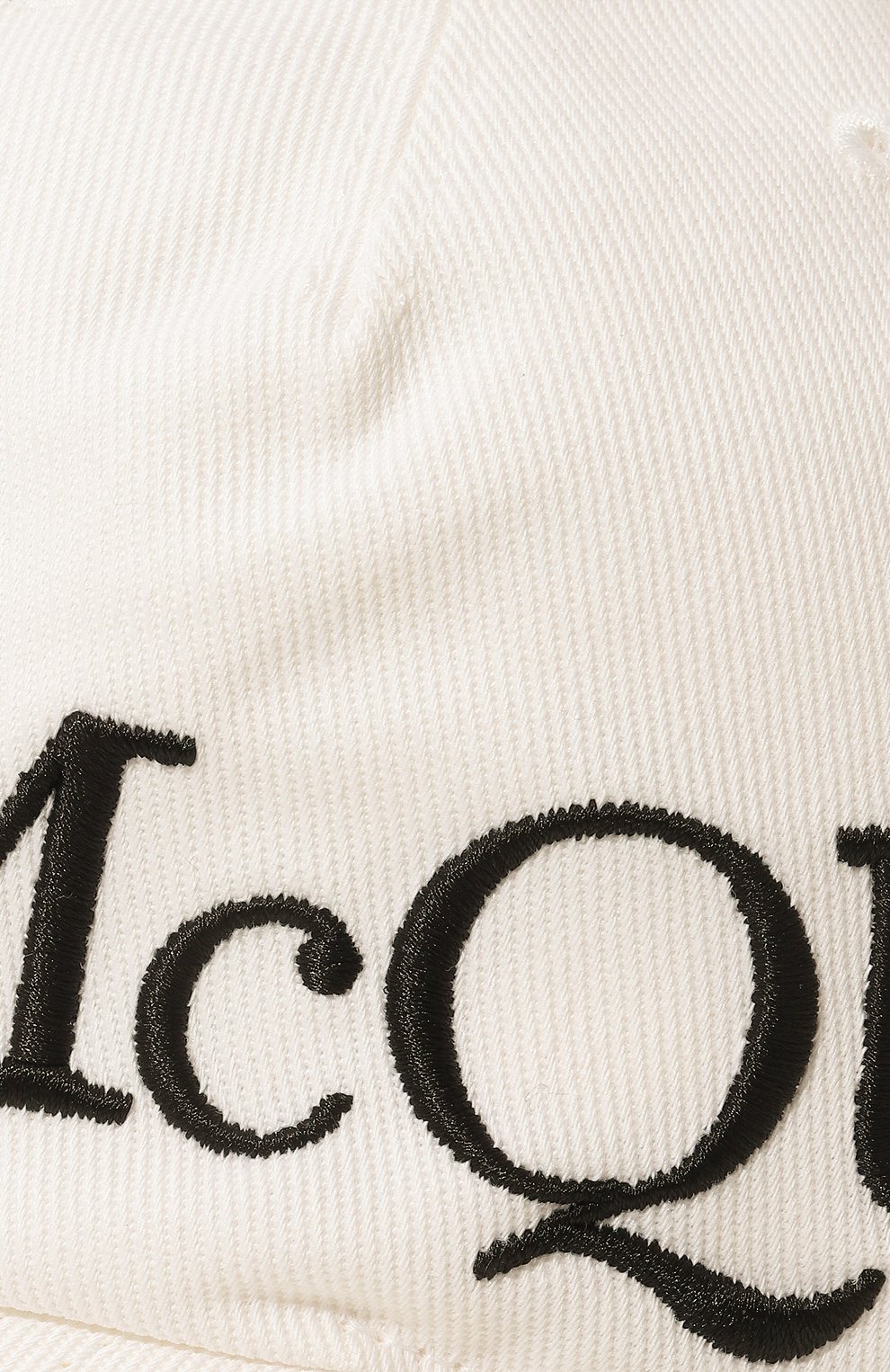 Мужской хлопковая бейсболка ALEXANDER MCQUEEN белого цвета, арт. 632896/4105Q9260 | Фото 4 (Материал: Текстиль, Хлопок)