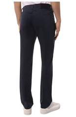 Мужские хлопковые брюки STEFANO RICCI темно-синего цвета, арт. MFT31B0100/314420 | Фото 4 (Длина (брюки, джинсы): Стандартные; Случай: Повседневный; Материал внешний: Хлопок; Стили: Кэжуэл)