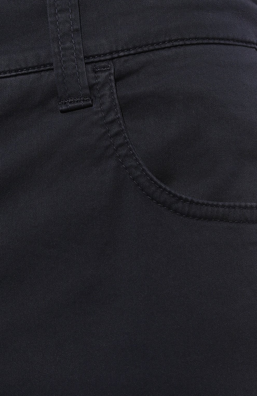 Мужские хлопковые брюки STEFANO RICCI темно-синего цвета, арт. MFT31B0100/314420 | Фото 5 (Длина (брюки, джинсы): Стандартные; Случай: Повседневный; Материал внешний: Хлопок; Стили: Кэжуэл)