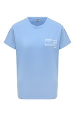 Женская хлопковая футболка SEVEN LAB голубого цвета, арт. T20-CYPN blue | Фото 1 (Рукава: Короткие; Длина (для топов): Стандартные; Принт: С принтом; Материал внешний: Хлопок; Стили: Спорт-шик; Женское Кросс-КТ: Футболка-одежда)