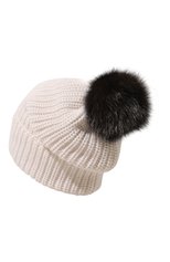Женская шерстяная шапка BLACK SABLE белого цвета, арт. BS-005СЕ | Фото 3 (Материал: Текстиль, Шерсть)