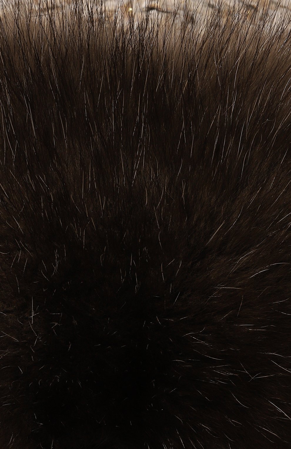 Женская шапка-ушанка из меха соболя BLACK SABLE кремвого цвета, арт. BS-005F11/MG | Фото 4 (Материал: Текстиль, Кашемир, Шерсть)