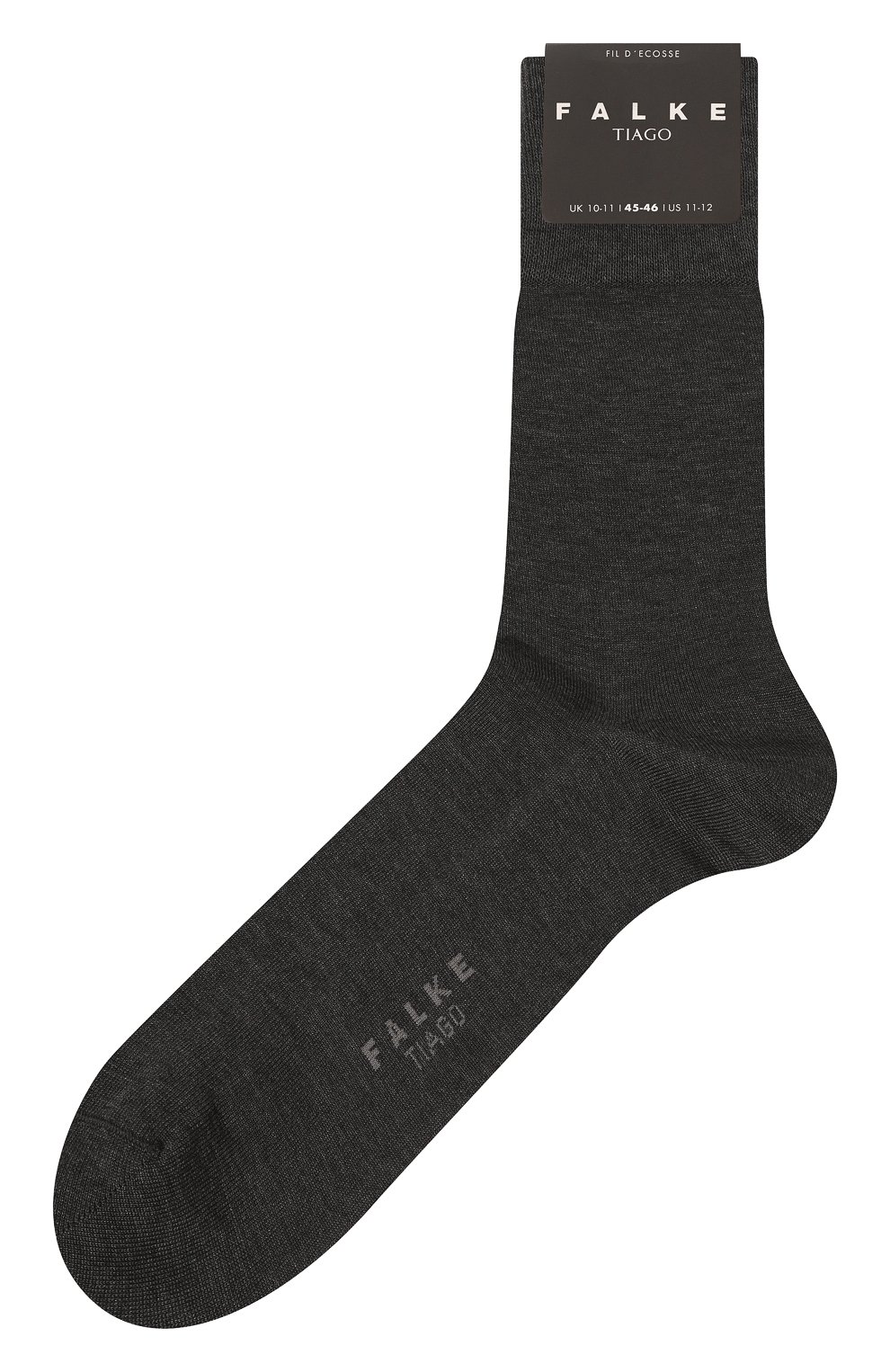 Мужские хлопковые носки FALKE темно-серого цвета, арт. 14792 | Фото 1 (Кросс-КТ: бельё; Материал внешний: Хлопок)