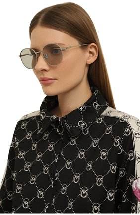 Женские солнцезащитные очки PROJEKT PRODUKT серого цвета, арт. RS5 C9WG | Фото 2 (Тип очков: С/з; Материал: Металл; Очки форма: Круглые; Оптика Гендер: оптика-женское)