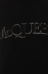 Мужской хлопковый свитер ALEXANDER MCQUEEN черного цвета, арт. 651184/Q1XAY1011 | Фото 5 (Рукава: Длинные; Длина (для топов): Стандартные; Принт: С принтом; Материал внешний: Хлопок; Мужское Кросс-КТ: Свитер-одежда; Стили: Кэжуэл)