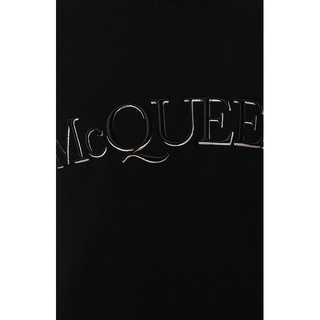 Хлопковый свитер Alexander McQueen 651184/Q1XAY1011 Фото 5