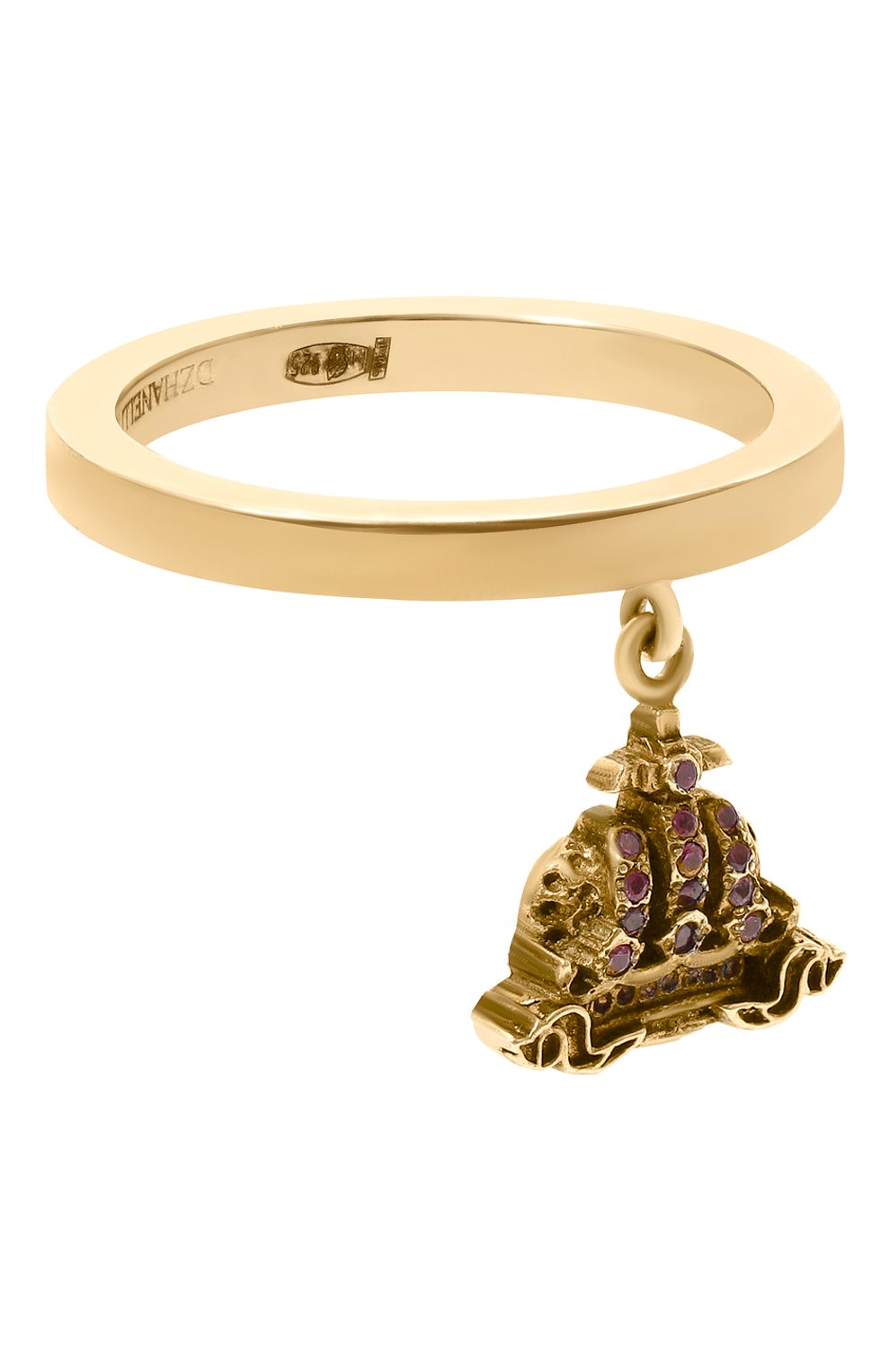 Женское кольцо с короной DZHANELLI золотого цвета, арт. 00032 | Фото 1 (Материал: Серебро)