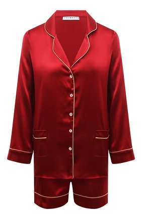 Женская шелковая пижама PRIMROSE бордового цвета, арт. 1W.601RS.S015 | Фото 1 (Материал внешний: Шелк)