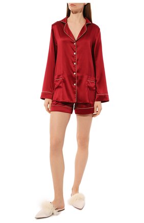Женская шелковая пижама PRIMROSE бордового цвета, арт. 1W.601RS.S015 | Фото 2 (Материал внешний: Шелк)