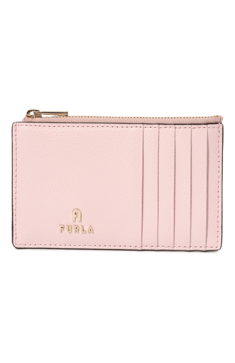 Женский кожаный футляр для кредитных карт FURLA светло-розового цвета, арт. WP00310/ARE000 | Фото 1 (Материал: Натуральная кожа)