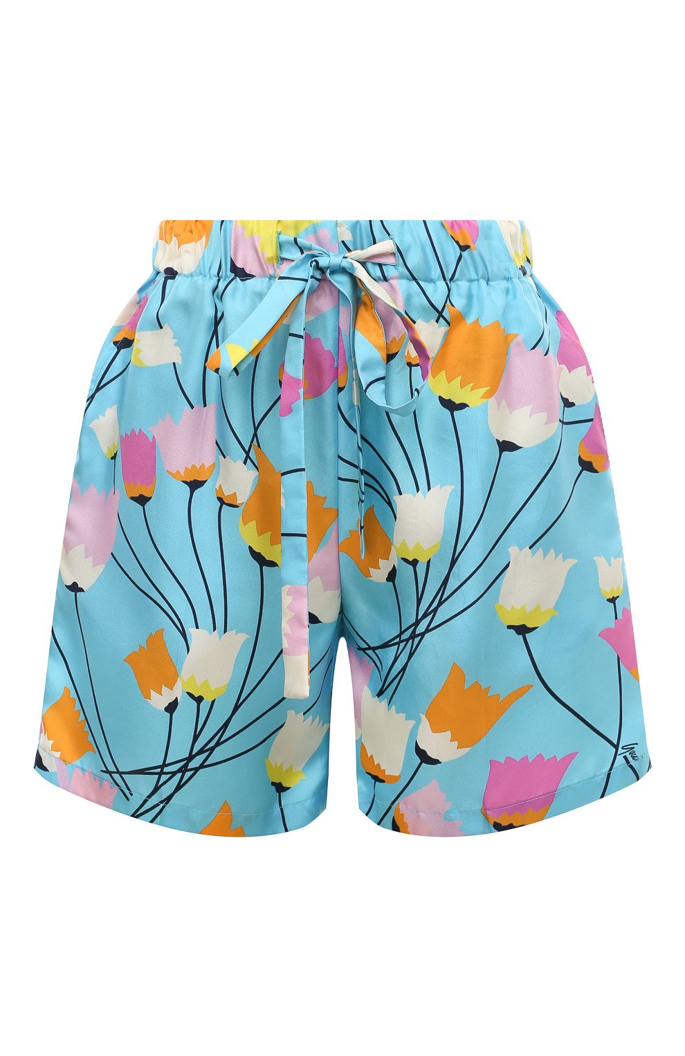 Женские голубые шелковые шорты GUCCI купить в интернет-магазине ЦУМ ...