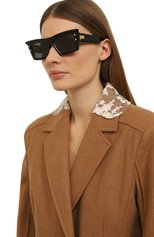 Женские солнцезащитные очки BALMAIN черного цвета, арт. BPS-131A | Фото 2 (Материал: Пластик; Тип очков: С/з; Оптика Гендер: оптика-женское; Очки форма: Прямоугольные)