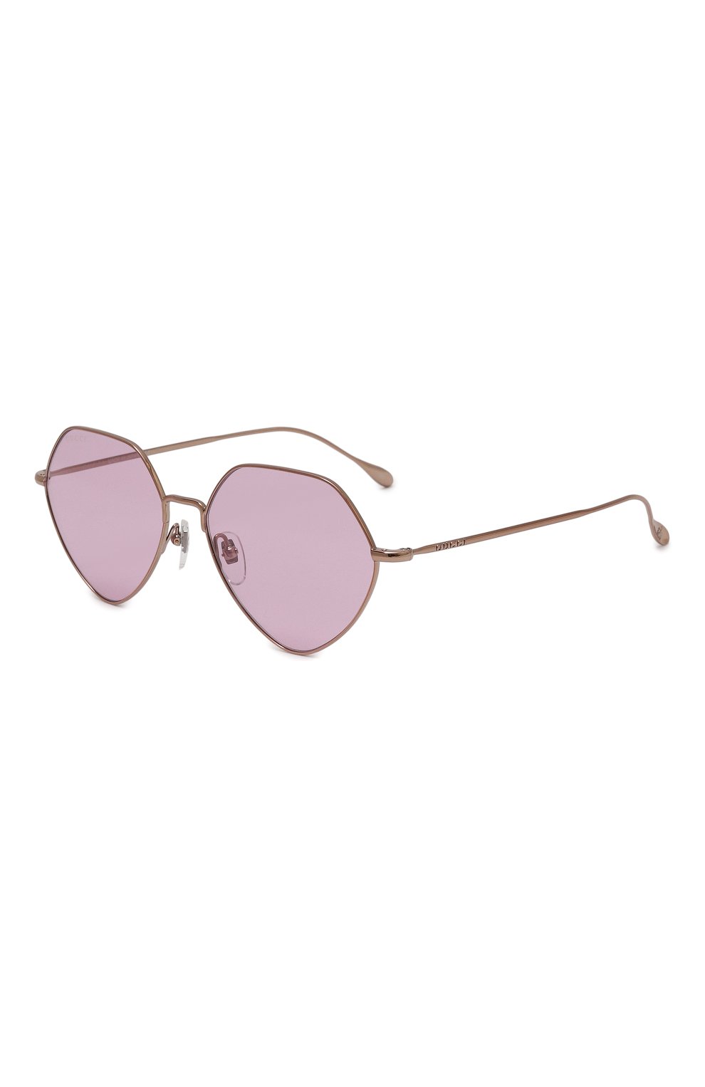 Женские солнцезащитные очки GUCCI фиолетового цвета, арт. GG1182S 004 | Фото 1 (Тип очков: С/з; Материал: Металл; Оптика Гендер: оптика-женское; Очки форма: Круглые)