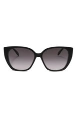 Женские солнцезащитные очки ALEXANDER MCQUEEN черного цвета, арт. AM0284S 002 | Фото 3 (Материал: Пластик; Тип очков: С/з; Очки форма: Квадратные, Cat-eye; Оптика Гендер: оптика-женское)