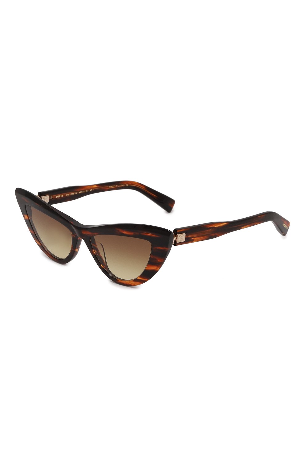 Женские солнцезащитные очки BALMAIN коричневого цвета, арт. BPS-135B | Фото 1 (Материал: Пластик; Тип очков: С/з; Оптика Гендер: оптика-женское; Очки форма: Cat-eye)