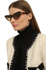 Женские солнцезащитные очки BALMAIN коричневого цвета, арт. BPS-135B | Фото 2 (Материал: Пластик; Тип очков: С/з; Оптика Гендер: оптика-женское; Очки форма: Cat-eye)