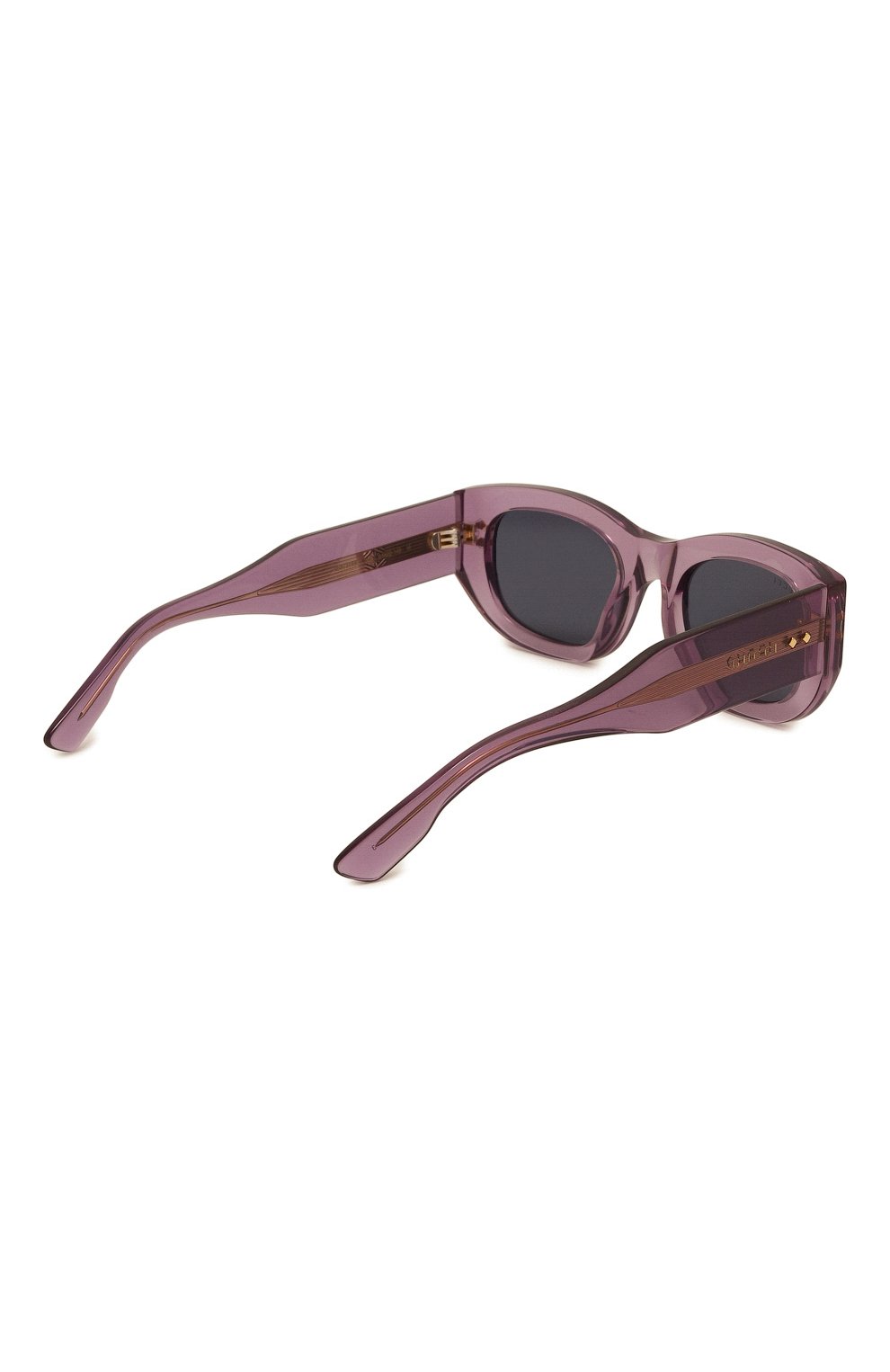 Женские солнцезащитные очки GUCCI фиолетового цвета, арт. GG1215S 003 | Фото 4 (Материал: Пласти к; Тип очков: С/з; Оптика Гендер: оптика-женское; Очки форма: Овальные, Прямоугольные)