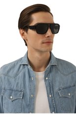 Мужские солнцезащитные очки DOLCE & GABBANA черного цвета, арт. 4403-501/87 | Фото 2 (Кросс-КТ: С/з-мужское; Материал: Пластик; Тип очков: С/з; Очки форма: Авиаторы; Оптика Гендер: оптика-мужское)