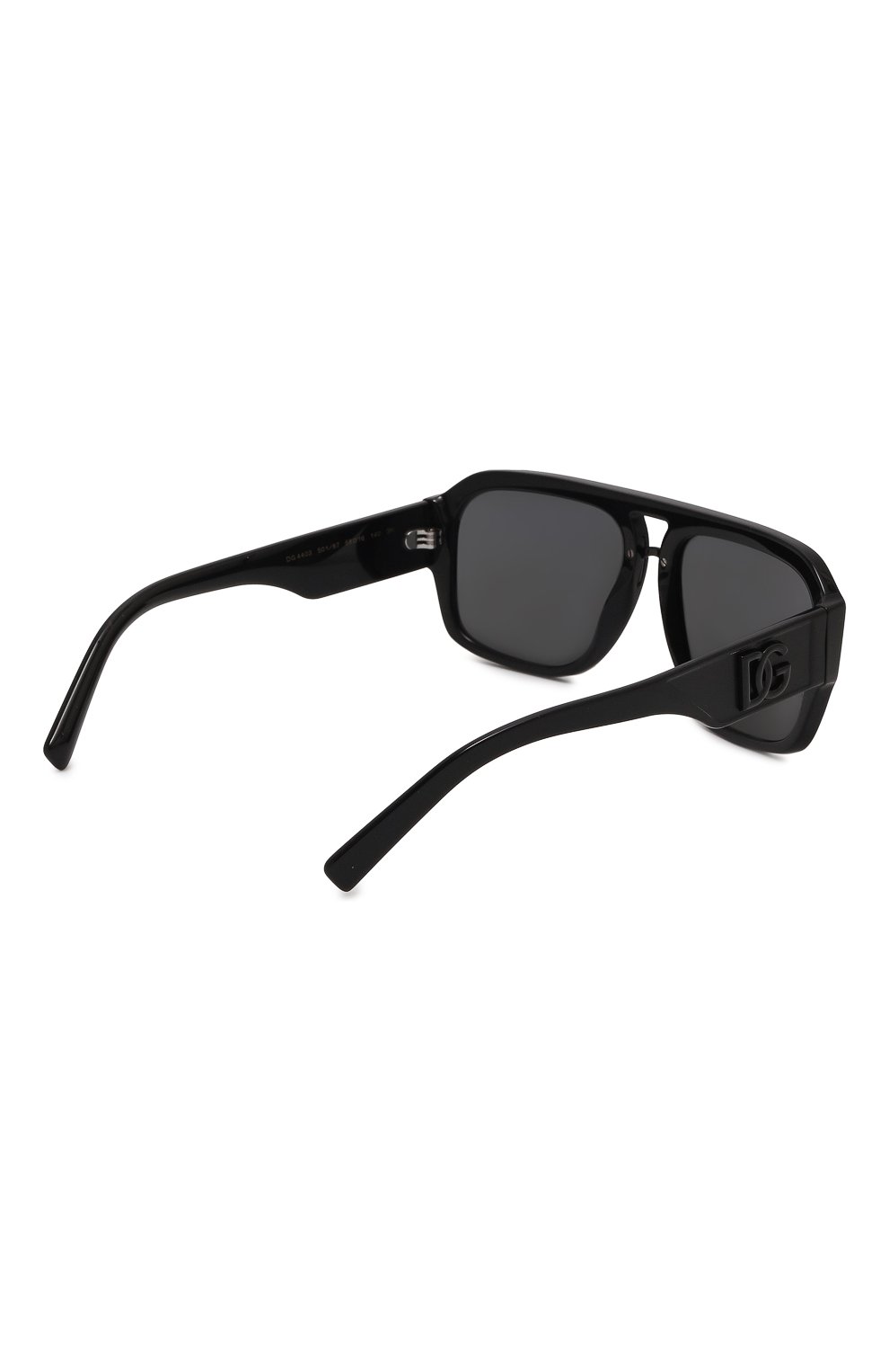 Мужские солнцезащитные очки DOLCE & GABBANA черного цвета, арт. 4403-501/87 | Фото 4 (Кросс-КТ: С/з-мужское; Материал: Пластик; Тип очков: С/з; Очки форма: Авиаторы; Оптика Гендер: оптика-мужское)