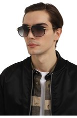 Мужские солнцезащитные очки AKONI черного цвета, арт. AKS-206A | Фото 2 (Кросс-КТ: С/з-мужское; Тип очков: С/з; Материал: Металл; Очки форма: Авиаторы; Оптика Гендер: оптика-мужское)