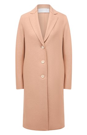 Женское шерстяное пальто HARRIS WHARF LONDON розового цвета, арт. A1331MLX | Фото 1 (Длина (верхняя одежда): До колена; Материал внешний: Шерсть; Рукава: Длинные)