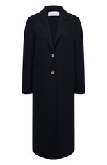 Женское шерстяное пальто HARRIS WHARF LONDON синего цвета, арт. A1353MLX-B | Фото 1 (Материал внешний: Шерсть; Рукава: Длинные; Стили: Классический; Длина (верхняя одежда): Длинные; 1-2-бортные: Однобортные)