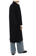 Женское шерстяное пальто HARRIS WHARF LONDON синего цвета, арт. A1353MLX-B | Фото 4 (Материал внешний: Шерсть; Рукава: Длинные; Стили: Классический; Длина (верхняя одежда): Длинные; 1-2-бортные: Однобортные)