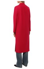 Женское шерстяное пальто HARRIS WHARF LONDON малинового цвета, арт. A1353MLX-B | Фото 4 (Материал внешний: Шерсть; Рукава: Длинные; Стили: Классический; Длина (верхняя одежда): Длинные; 1-2-бортные: Однобортные)